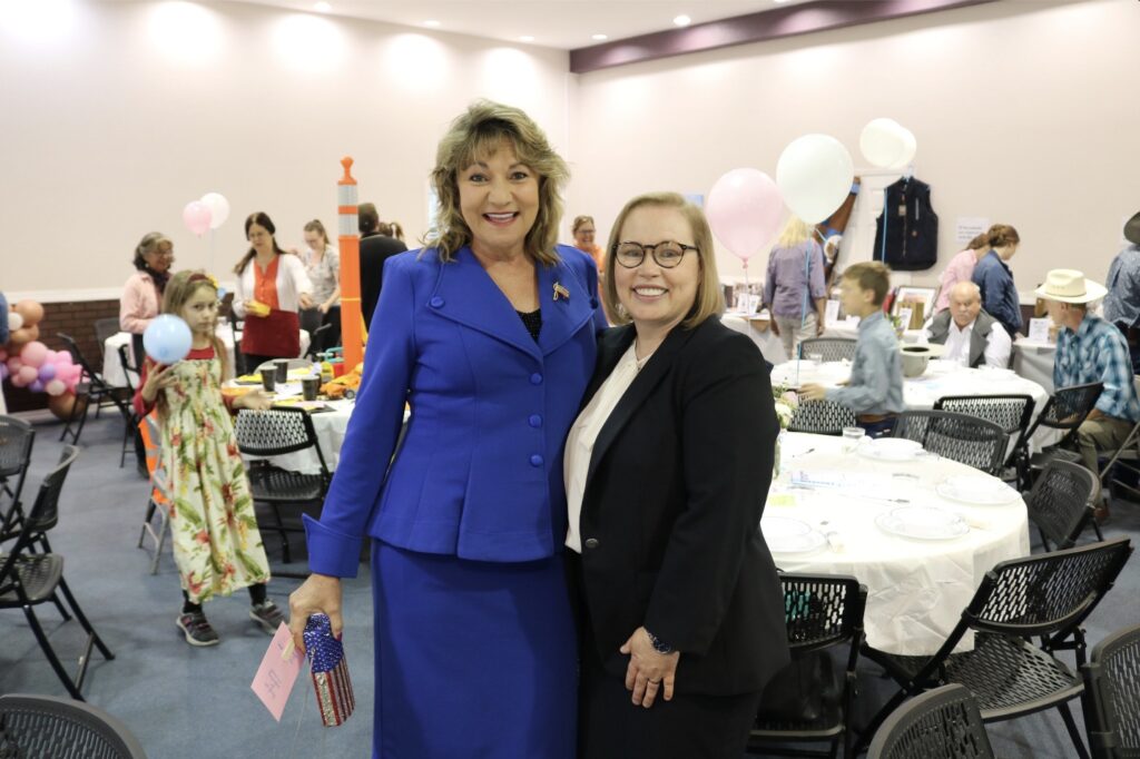 Senator Theresa Manzella and Montanans for Life chair Robin Sertell